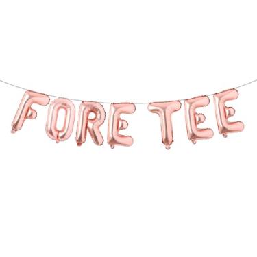 Imagem de Golf Themed 40th Birthday Party Decorations for Men Foretee Balloon Birthday Party Decorations Golf Theme Party Supplies Sports Theme Party Big Golf Ball Balloons (FORE TEE Rose Gold)