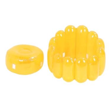 Imagem de Cadeira Inflável, Assento de sofá Inflável Multifuncional, Cor Transparente Inodora de Pvc, Carga de 250lbs, Diversão para Festas (Amarelo)