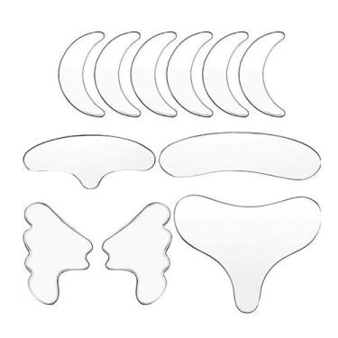 Imagem de Adesivo de Silicone Anti-Rugas 11 Peças Para Rosto Testa Busto e Pesco