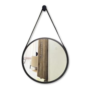 Imagem de Espelho Decorativo Adnet em Alumínio Crackelado 50cm Completo com Alça