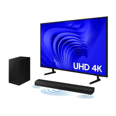 Imagem de Smart Big TV 75&quot; UHD 4K 75DU7700 2024 + Soundbar HW-B550  