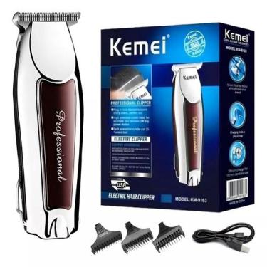 Imagem de Aparador de pelo Kemei KM-9163 prateado 110V/220V, Bivolt