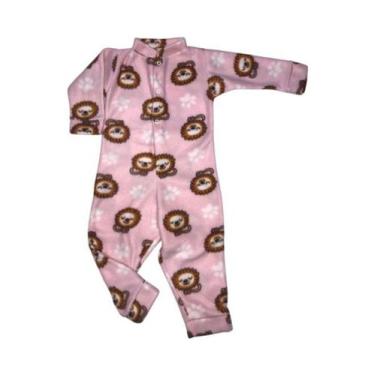 Imagem de Macacão Soft Bebê Menina Quentinho e Confortável - Wju Jeans, 3, Rosa