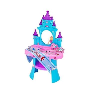 Imagem de Kit Penteadeira Musical Castelo Princesa Coroa Faz de Conta Interativo