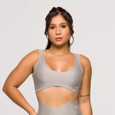 Imagem de Top Academia Fitness Feminino Esportivo Poliamida Exercício Funcional 