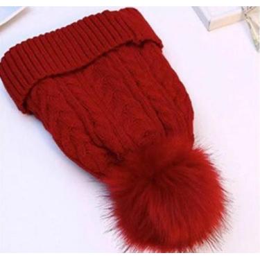 Imagem de Touca lã pompom com forro feminina Glamour inverno