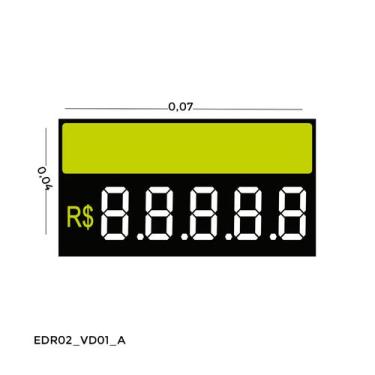 Imagem de Etiqueta Digito Reutilizável em PVC 6,2 x 3,5cm Pacote c/ 50 - Verde -