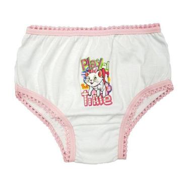 Imagem de Kit Com 2 Calcinhas Tampa Fralda Roupa Bebê Infantil Algodão - Koala B