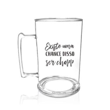 Imagem de Caneca De Chopp Acrílico Personalizada - Chance De Ser - Krystalon