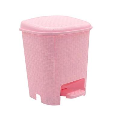 Imagem de Lixeira Rattan 6 Litros Linha Bebê E Mamãe Rosa - Monte Libano - Monte