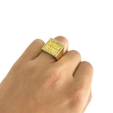 Imagem de Anel Salmo 91 Cravejado Ajustável - Banhado A Ouro 18K - Tojoia18K