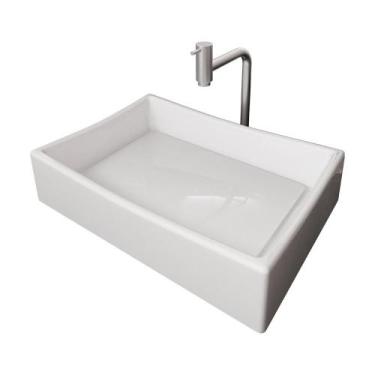 Imagem de Cuba Dalla Para Banheiro com Valvula Oculta e Torneira Inox - Loja Doc