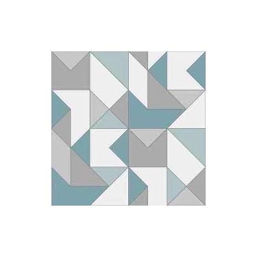 Imagem de Papel de Parede Vinílico Contemporâneo Geométrico Azul - bobinex