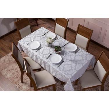 Imagem de Toalha de Mesa Luxo Tecido Jacquard  08 Lugares 1,35x2,50 Retangular -