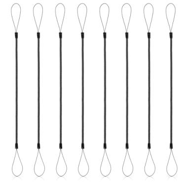 Imagem de 8 peças de cordão elástico retrátil de mola com alça de mola, tiras de mola, canetas sensíveis ao toque, correia de plástico, correia de mola, cordão para amarrar canetas de toque à tela sensível ao