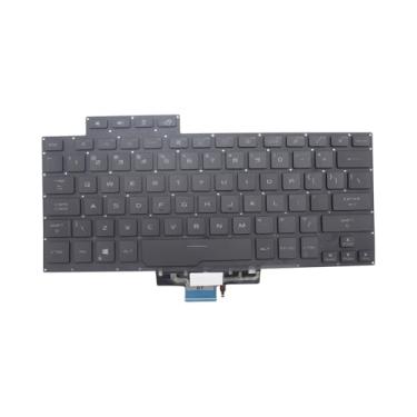 Imagem de Novo teclado de laptop de substituição para ASUS ROG Zephyrus G14 GA401 GA401U GA401M GA401I GA401IU GA401IV 8037B0169701 0KNR0-2618US00-US retroiluminado EUA
