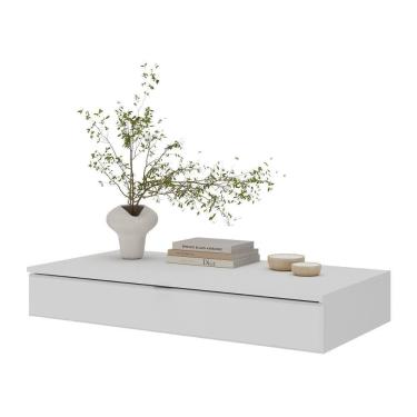 Imagem de Aparador 90cm Suspenso Com 1 Gaveta Multimóveis CR50100 Branco
