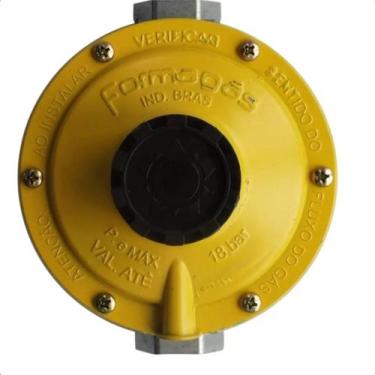 Imagem de Regulador Pressão Gás Formagas 12 Kg Amarelo segundo Estágio