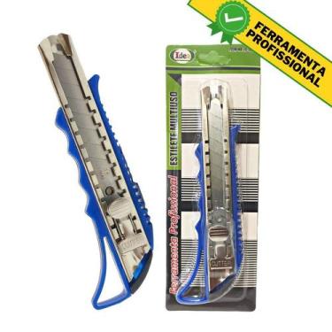 Imagem de Estilete Grande Carrinho e Trava de Aço Melhor Beneficio - Idea