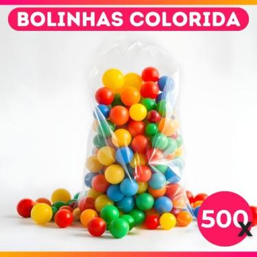 Imagem de Bolinha de Plástico Colorida Para Piscina Com 500 Unidades - BG Brinqu