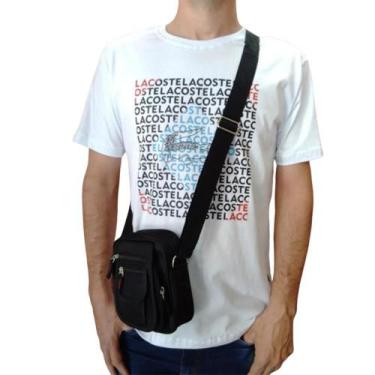 Imagem de Bolsa Shoulderbag Lateral Tecido masculino - R.Martino, Preto