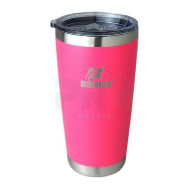 Imagem de Copo Térmico com Tampa Brimex Inox 600ml Chopp, Cerveja ou Café Várias