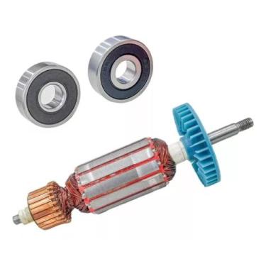 Imagem de Induzido + Rolamentos P/ Esmerilhadeira Bosch 1323.0 220v - Bolte