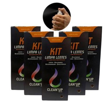 Imagem de Kit 5 de Limpa Lentes com Flanela de Microfibra Telas Celular Tv Noteb