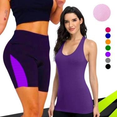 Imagem de KIT Camiseta REGATA DRY FIT Feminina + SHORT Leg Legging REDINHA Suple