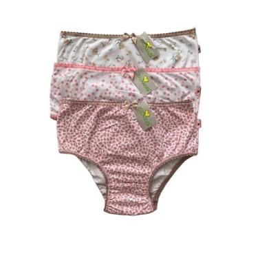 Imagem de Calcinha Calçola linda brasil Kit com 6 Algodão com Elastano, Variadas