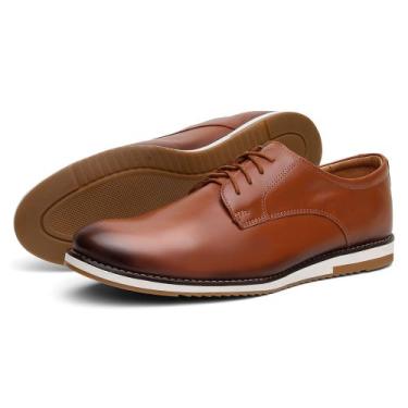 Imagem de Sapato Oxford Masculino Em Couro Sport Fino Com Cadarço Confort - FABR