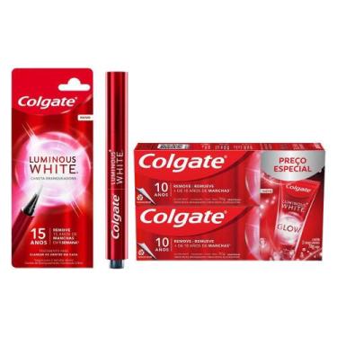 Imagem de Kit Caneta Clareadora Dental Colgate Luminous White 2,5ml + Creme Dent