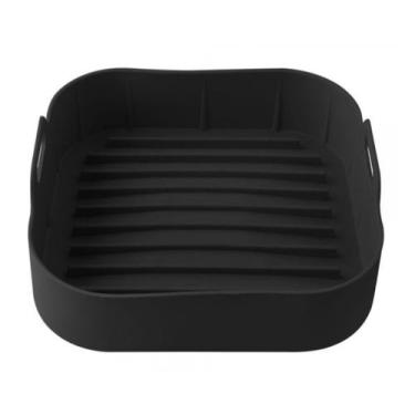 Imagem de Forma Cesto Assadeira Silicone Air Fryer Quadrada 16cm Alça - CLINK, C