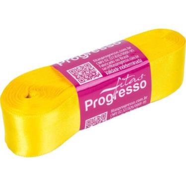 Imagem de Fita de Cetim 22MM X 10M Amarelo Gema - Fitas Progresso