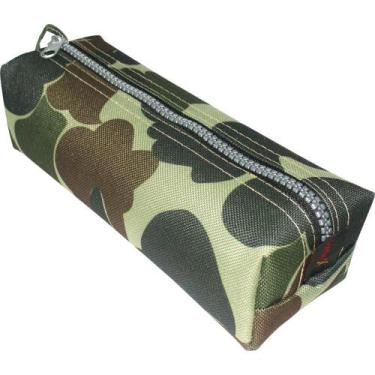 Imagem de Estojo NYLON Camuflado Grande ZIP Trator 20X6X5 CM Pacote com 4 Unidad
