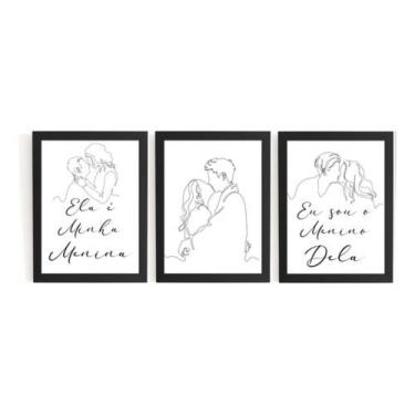 Imagem de Lindo Kit De Quadros Eu Sou O Menino Dela Ela É Minha Menina - Fanarte