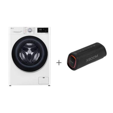 Imagem de Combo Lava e Seca Smart LG VC5 12kg Branca + Caixa de Som Portátil LG XBOOM Go XG5