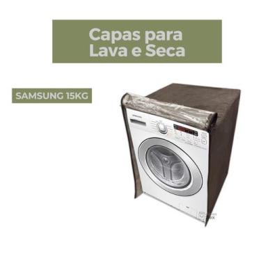 Imagem de Capa lava e seca samsung 15kg transparente flex - Capas Flex, MARROM