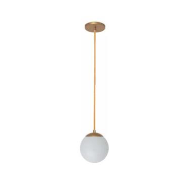 Imagem de Pendente Moderno Jabuticaba Dourado 1 Esfera Globo de Vidro - Arevo Il