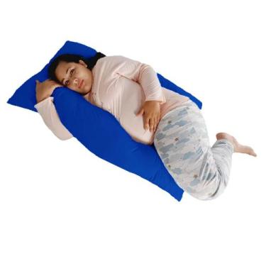 Imagem de Travesseiro Gigante Happy Line 120 X 70 cm, Azul