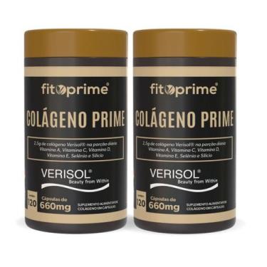Imagem de Kit 2 Colágeno Prime Verisol com Vitaminas A C D E  Selênio e Silício 