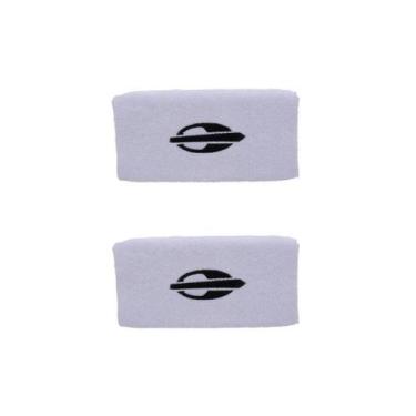 Imagem de Munhequeira Longa 8 Cm Mormaii Atoalhada Esportiva Par, Branco