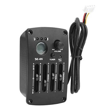 Imagem de EQ Equalizer Pickup Guitarra Acústica 4 Bandas Pré-amplificador Instrumento Musical Acessórios SE4N - Captador de 4 Bandas de para Gui Acústico Com Pré-amplificador Equalizador