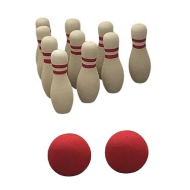 Imagem de EHJRE Conjunto de boliche infantil interno, pinos e bolas de boliche, adereço interativo para crianças, conjunto de brinquedos de boliche para crianças