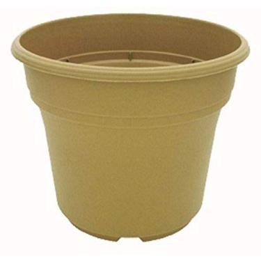 Imagem de Vaso redondo Panterra - The HC Companies Vaso de plástico decorativo de 15 cm para plantas ao ar livre arenito (PA.06000E26)