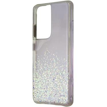 Imagem de Case-Mate Capa para Samsung Galaxy S21 Ultra – 6,8" Twinkle Ombre Stardust – Proteção contra quedas de 3 metros com carregamento sem fio, capa luxuosa com glitter brilhante para S21 Ultra 5G, materiais antiarranhões e absorção de choque