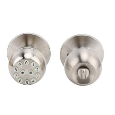 Imagem de Maçaneta da Porta Codificada Digital TOPINCN Com Teclado, Fechadura Eletrônica da Maçaneta da Porta de Entrada Sem Chave de Bola Redonda para Porta de 35-55 Mm de Espessura,