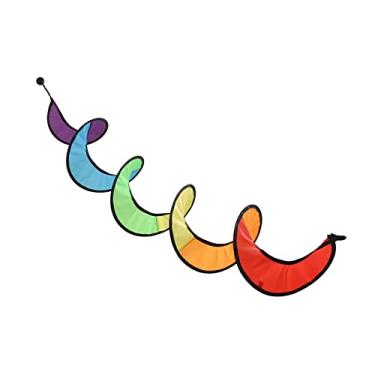 Imagem de Decoração Colorida da Barraca do Girador de do -íris para Acampamento Ao Ar Livre, Dossel de Sombra para Crianças Com Fitas Penduradas e Serpentinas de Rotativas