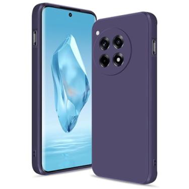 Imagem de Btstring Capa para Oneplus 12R, capa de silicone macio com proteção de câmera atualizada, capa fina à prova de choque com forro de microfibra antiarranhões, roxo profundo