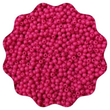 Imagem de 100g Miçanga Pérola 4mm Abs ou Leitosa Aprox 3800un Missanga Artesanato (Leitosa - Pink)